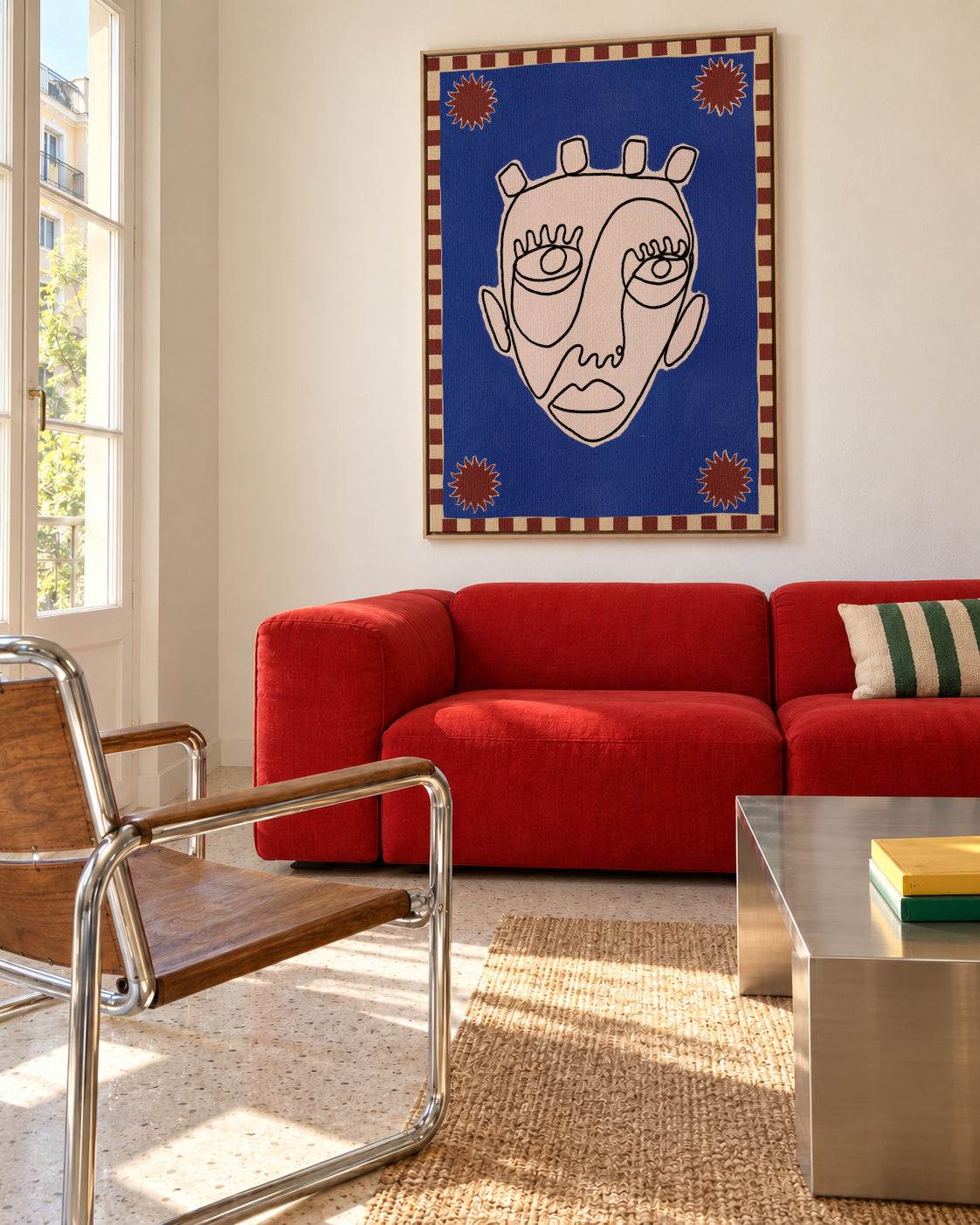 Under the sun 4 - Framed canvas in an interior
