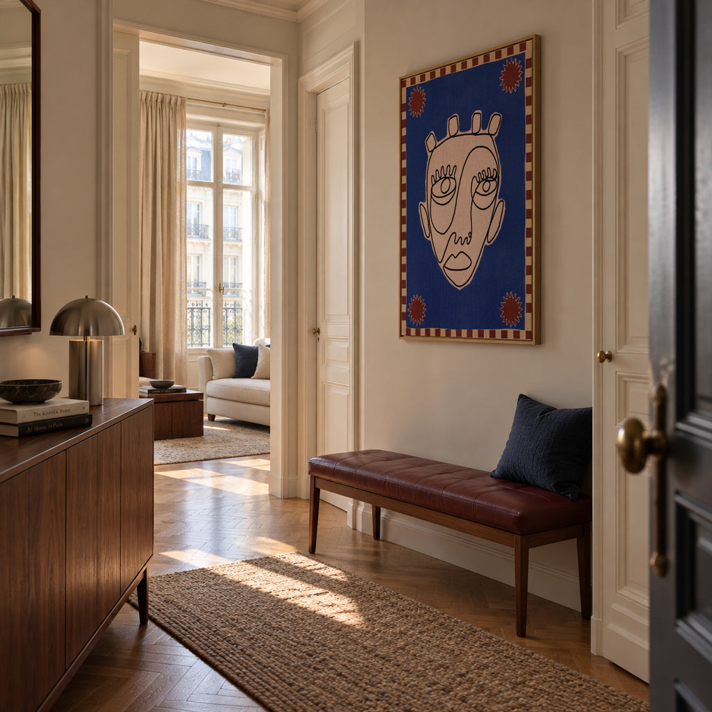 Under the sun 4 - Framed canvas in an interior