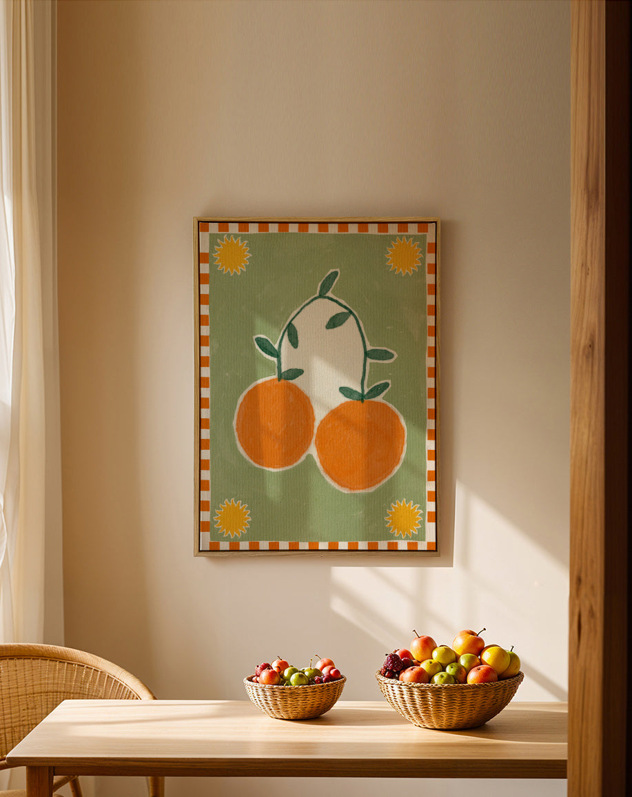 Lush duo 5 - Framed canvas in an interior