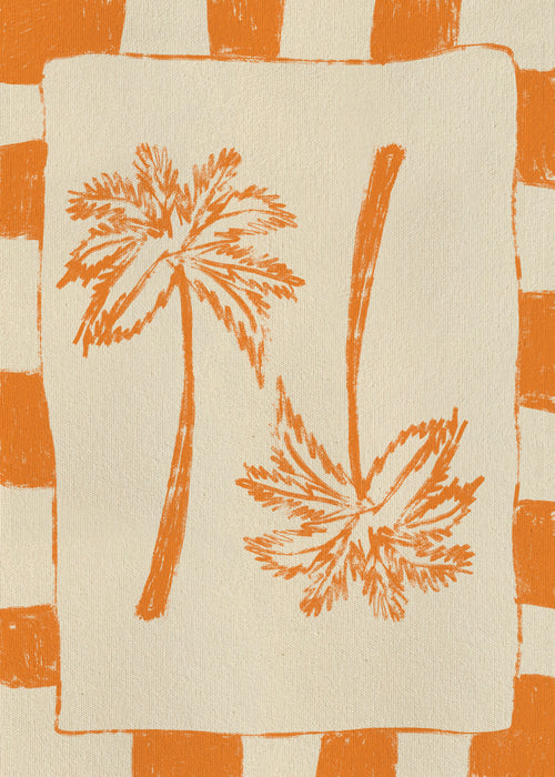 Palm paradise – Orange - Unframed art print
