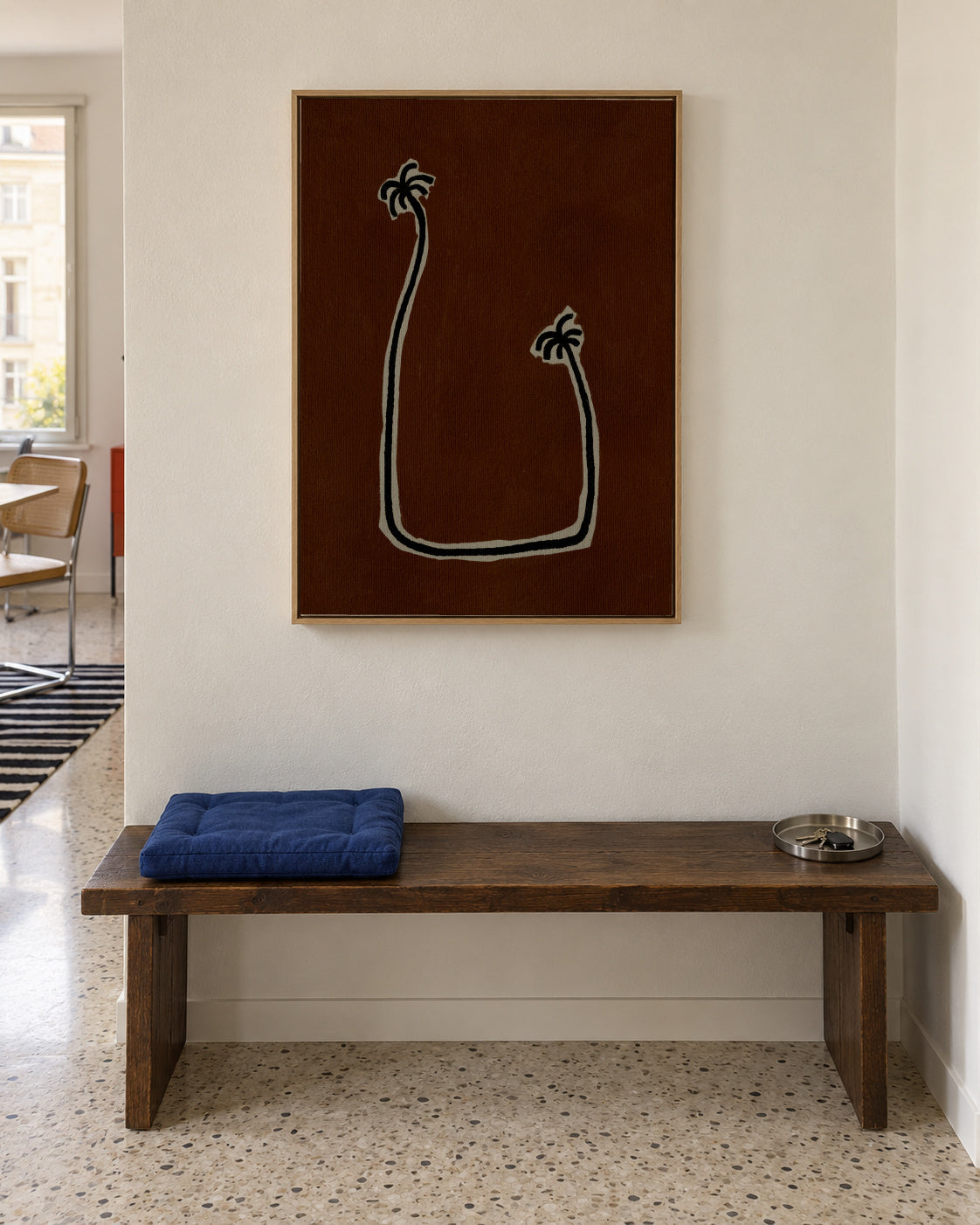 Soul bound – Brown - Framed canvas in an interior