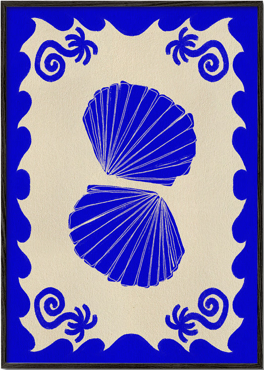 Illustration Blue Seashell Stories