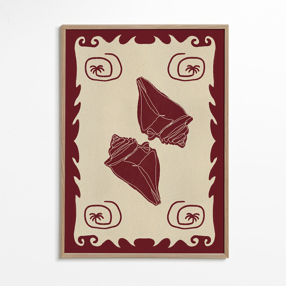 Illustration Red Seashell Stories