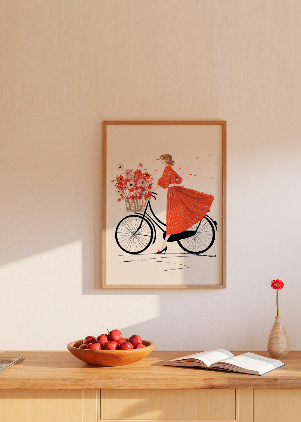 Illustration À bicyclette