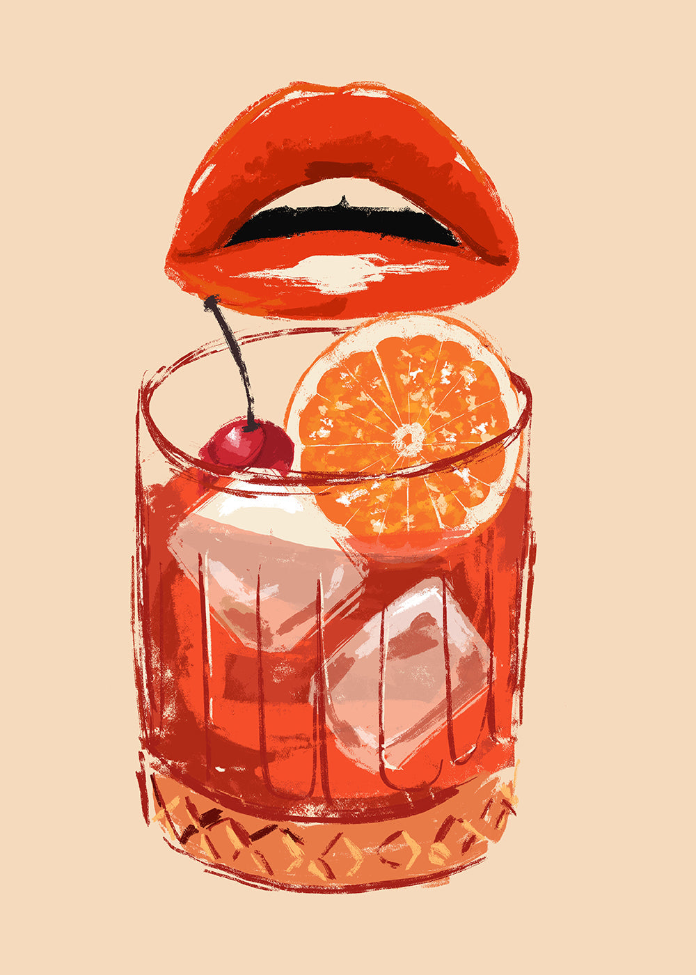 Ilustración Old fashioned cocktail_cap