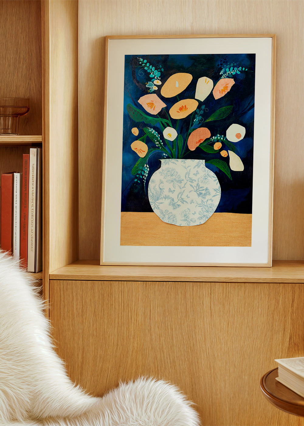 Lámina botánica con ramo en jarrón – Product1