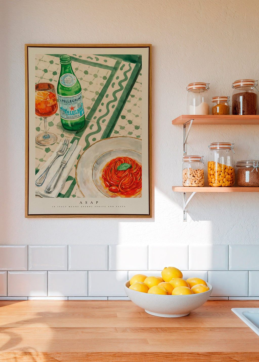 Art de cuisine Aperol Spritz et pâtes