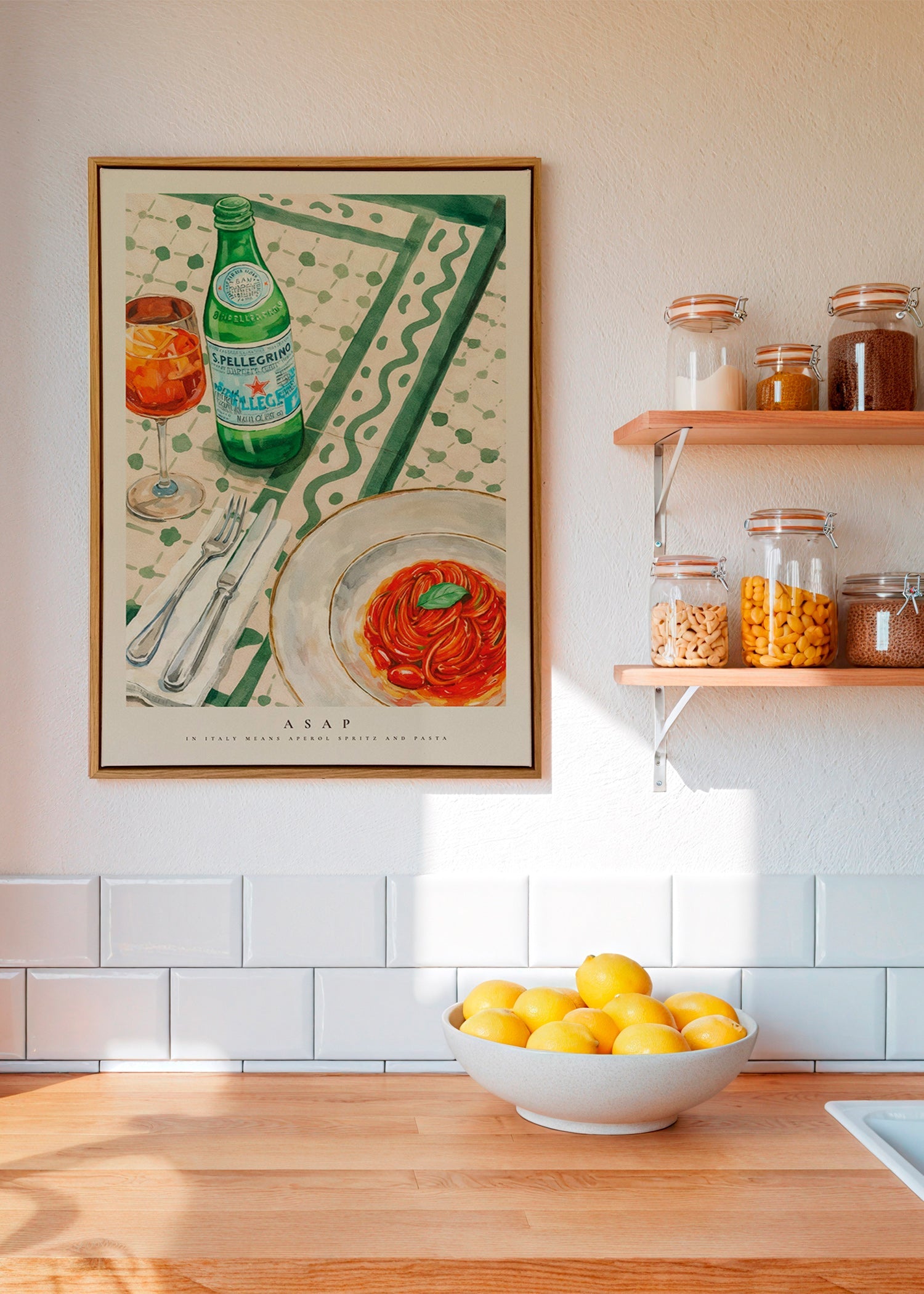 Art de cuisine Aperol Spritz et pâtes