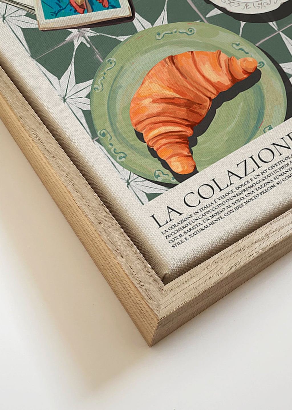 Art de cuisine avec croissant et magazine