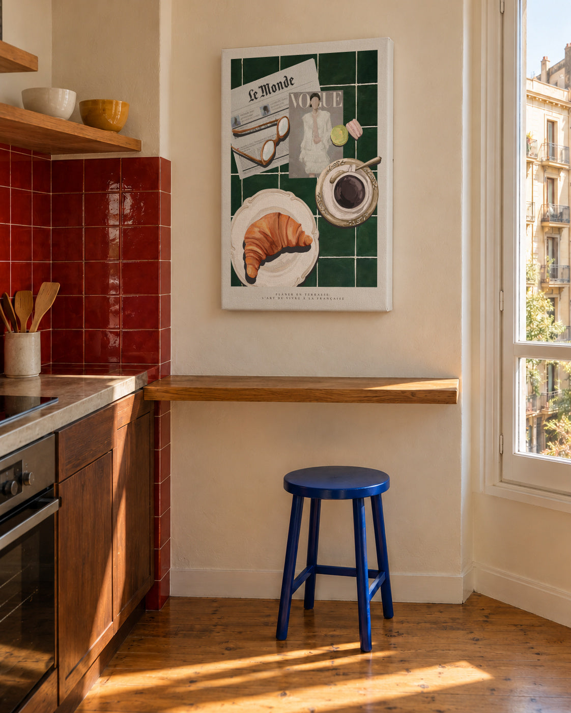 l’art de vivre à la française - Unframed canvas in an interior