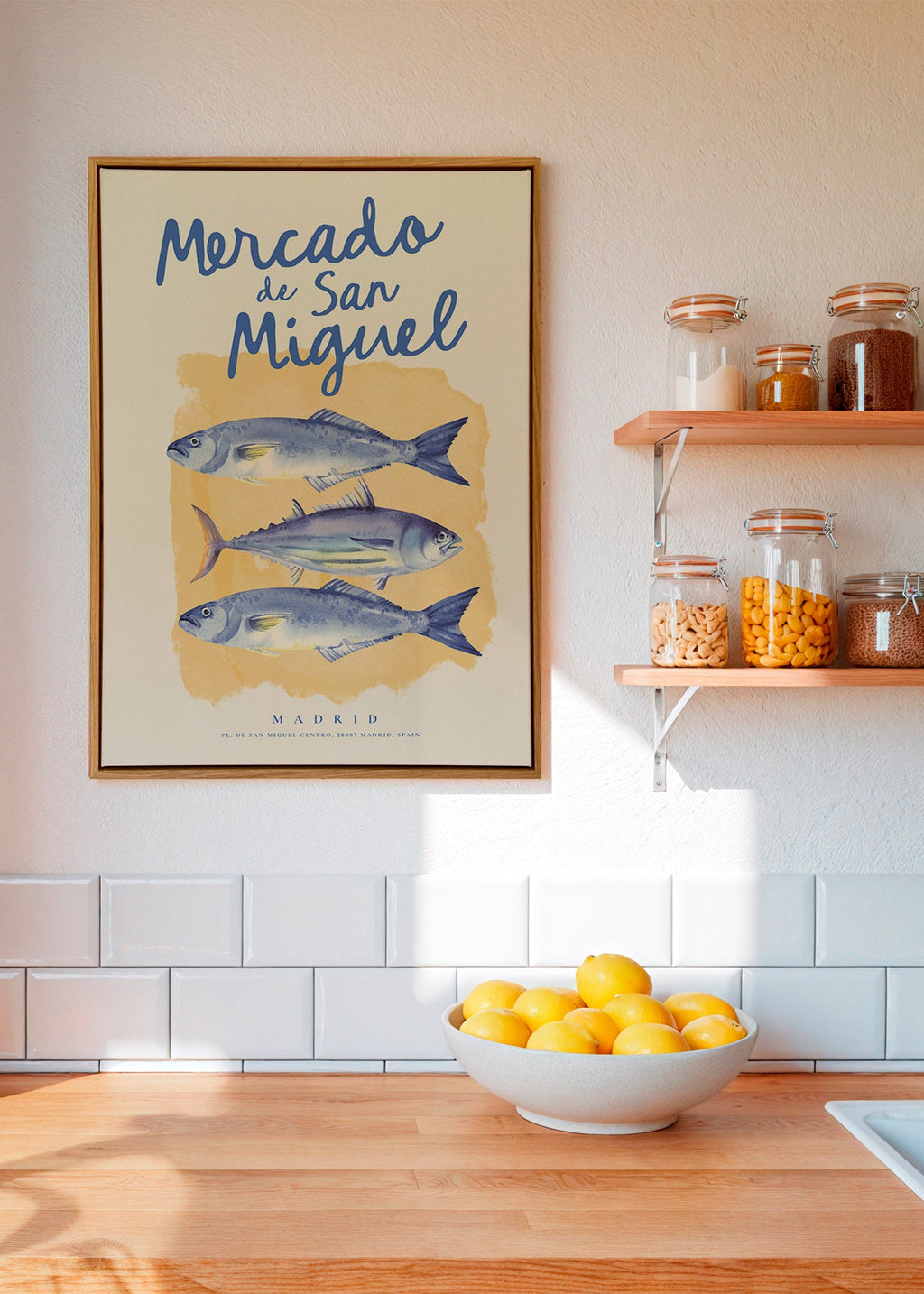 Art de cuisine Mercado de San Miguel, poissons bleus