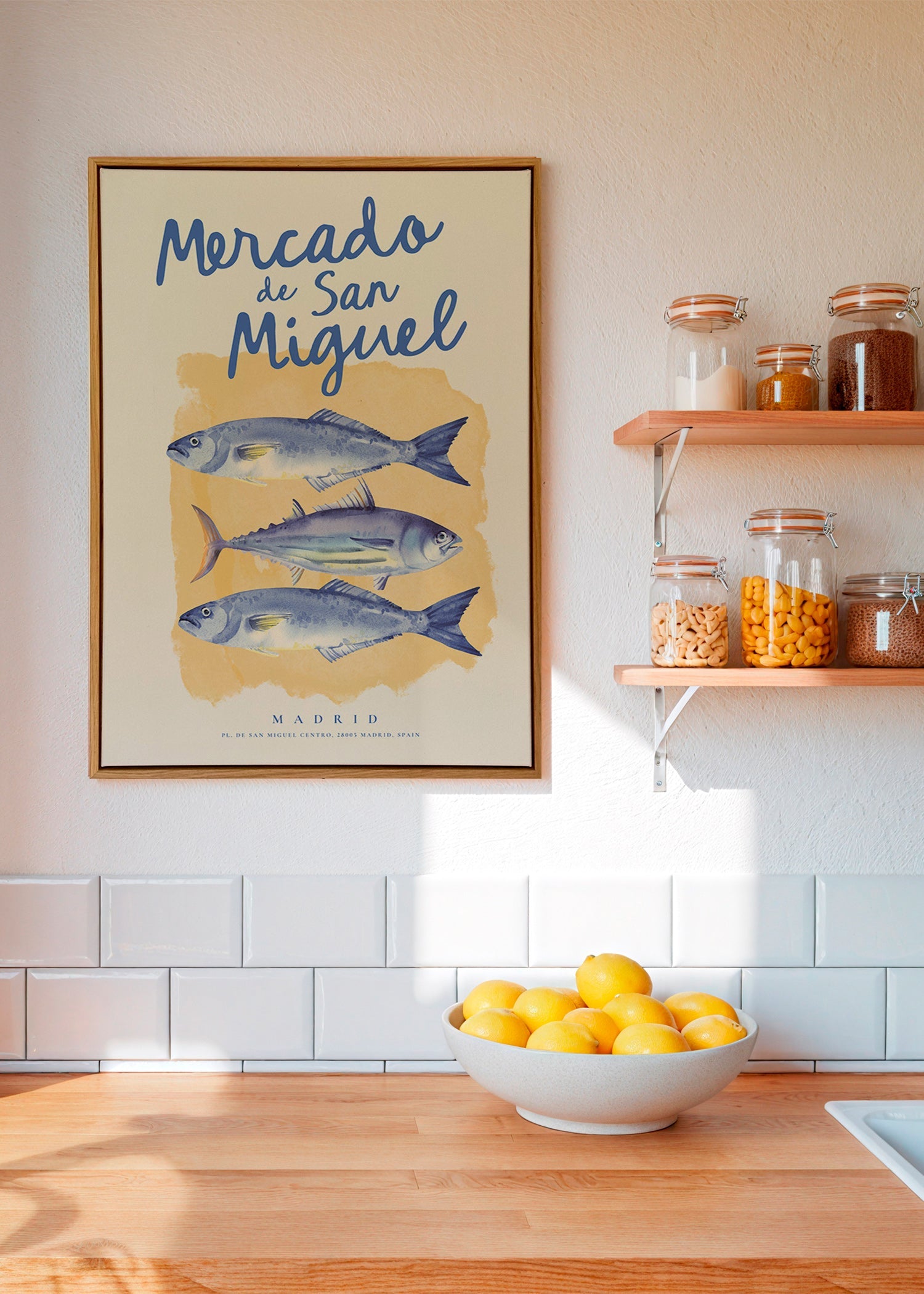Art de cuisine Mercado de San Miguel, poissons bleus