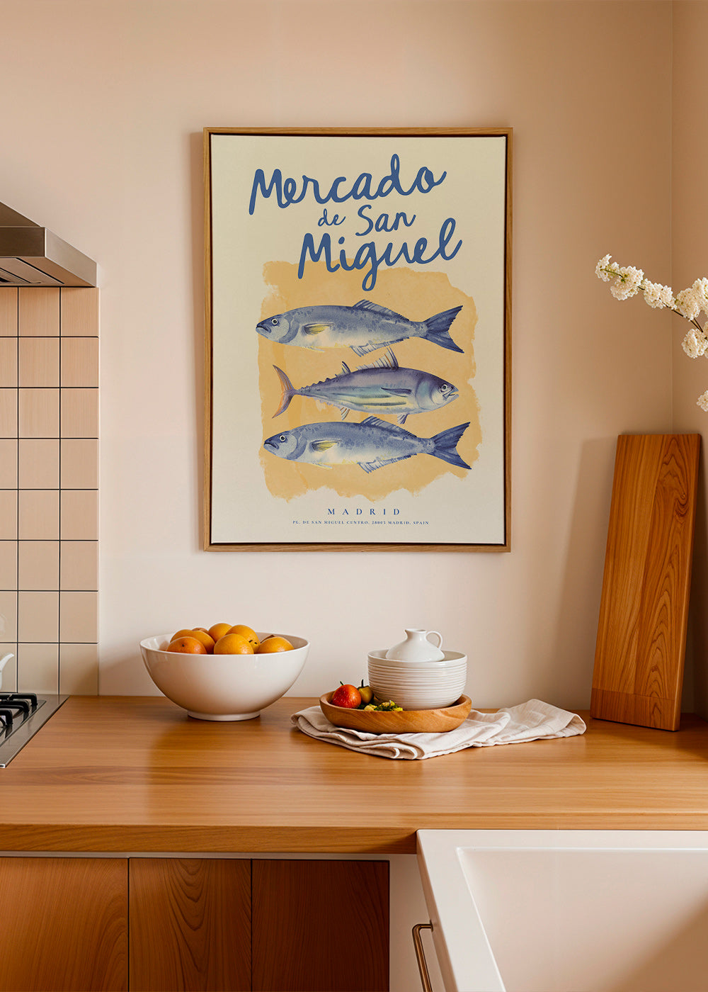Art de cuisine Mercado de San Miguel, poissons bleus