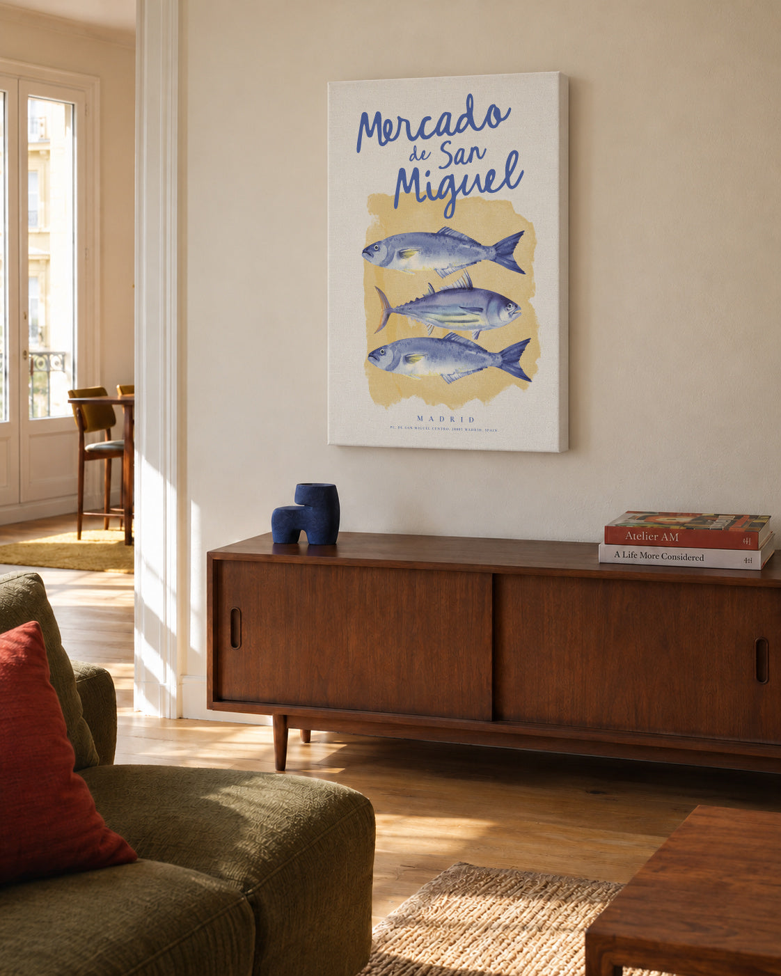 Mercado de San Miguel, Madrid - Unframed canvas in an interior