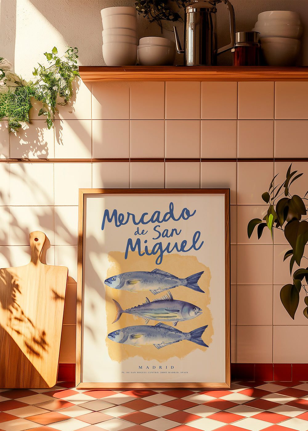 Art de cuisine Mercado de San Miguel, poissons bleus
