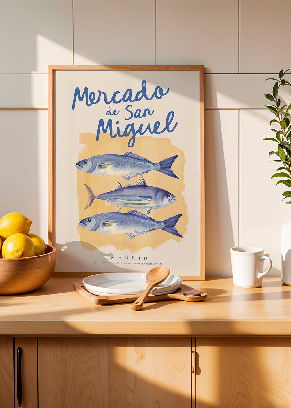 Art de cuisine Mercado de San Miguel, poissons bleus
