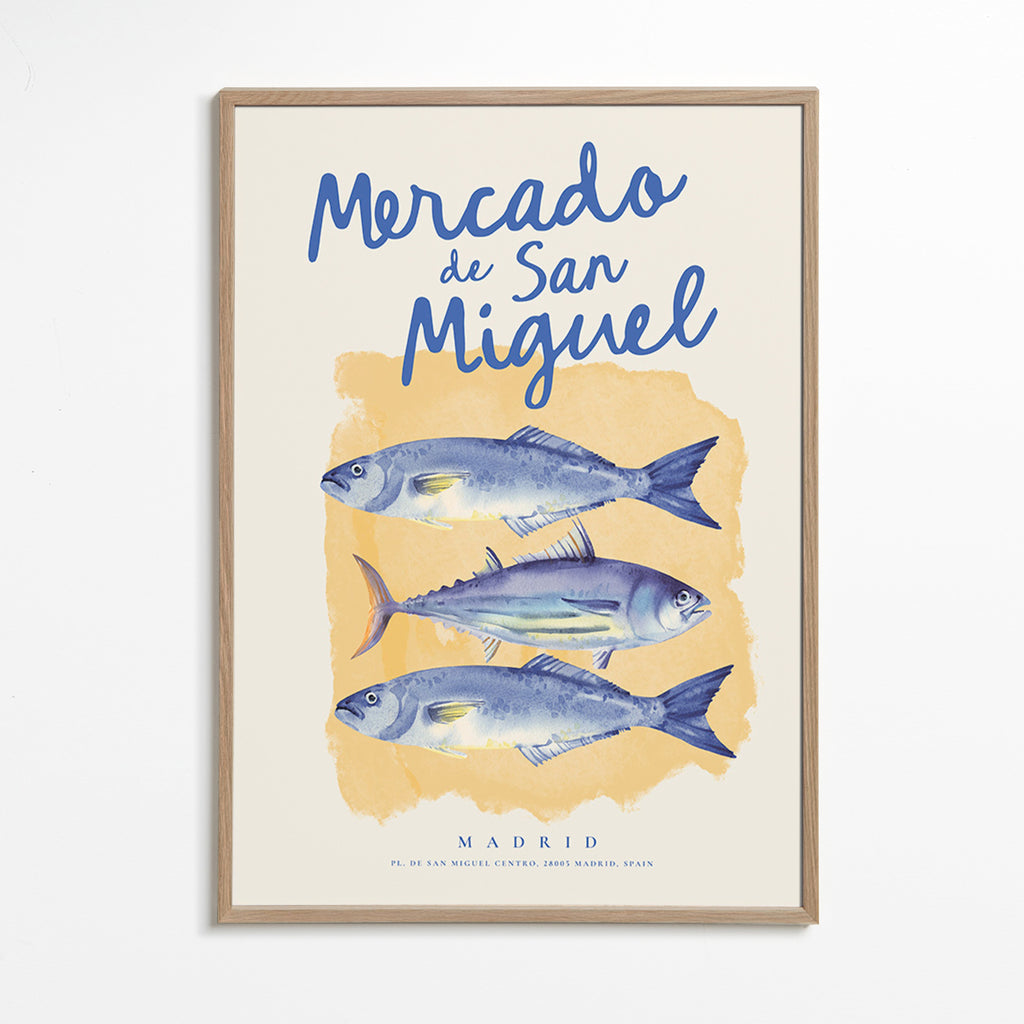 Art de cuisine Mercado de San Miguel, poissons bleus
