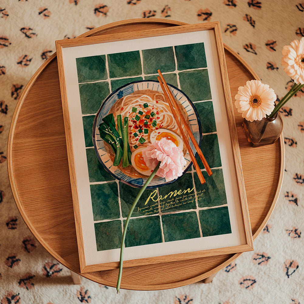 Art de cuisine Ramen en aquarelle