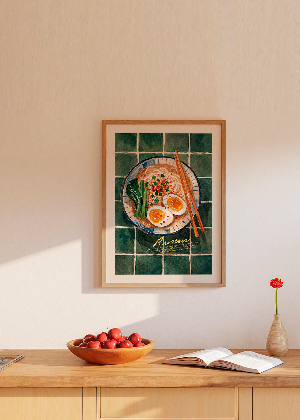 Art de cuisine Ramen en aquarelle