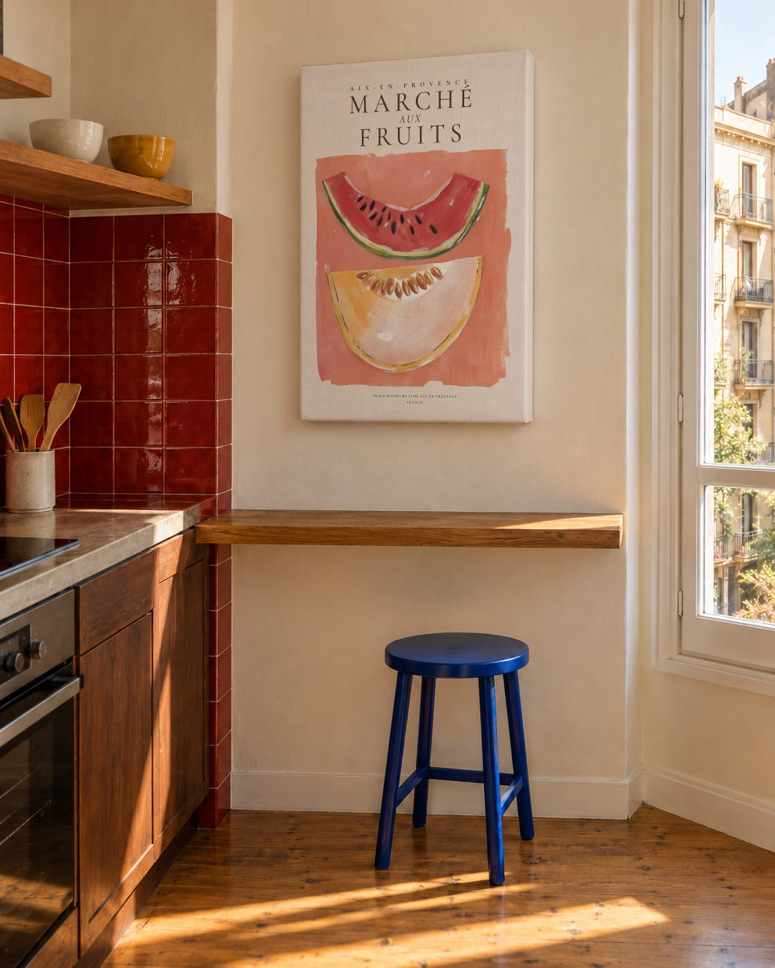 Summer in Provence - Unframed canvas in an interior