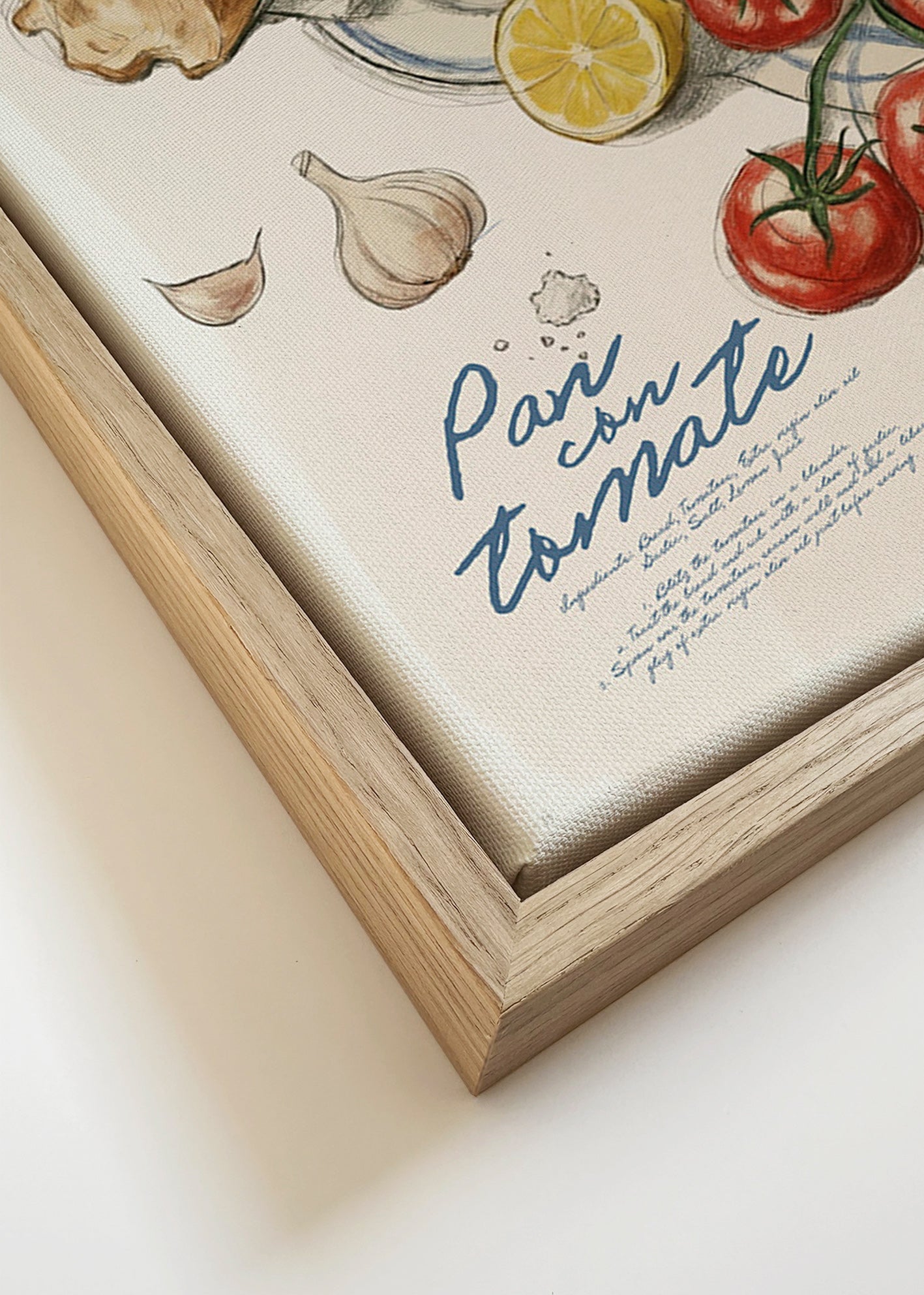 Art de cuisine Pain et tomate illustré