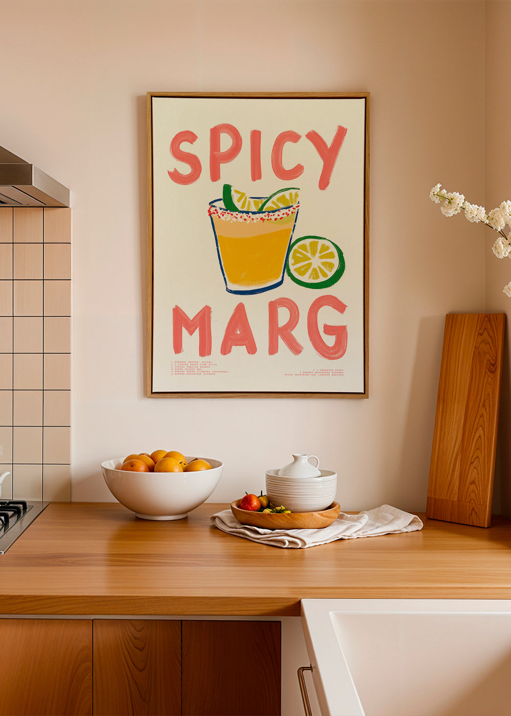 Art de cuisine avec margarita illustrée