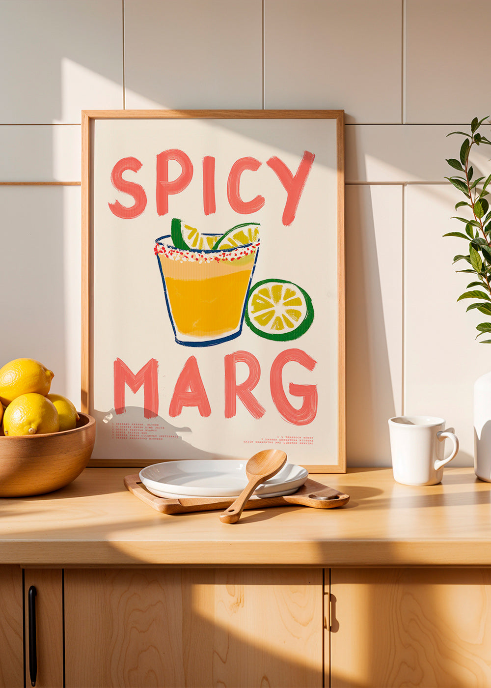 Art de cuisine avec margarita illustrée