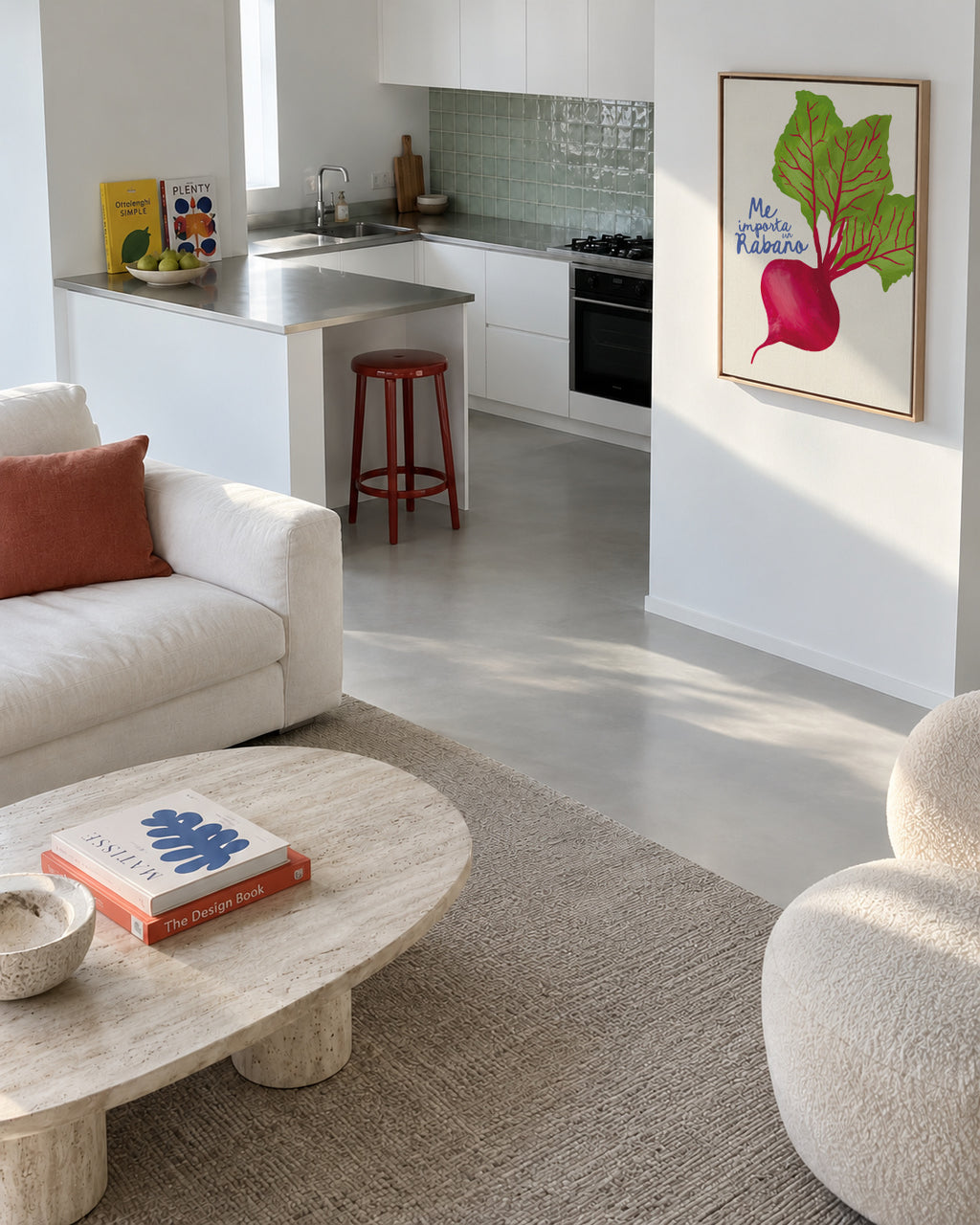 Me Importa un Rabano - Framed canvas in an interior