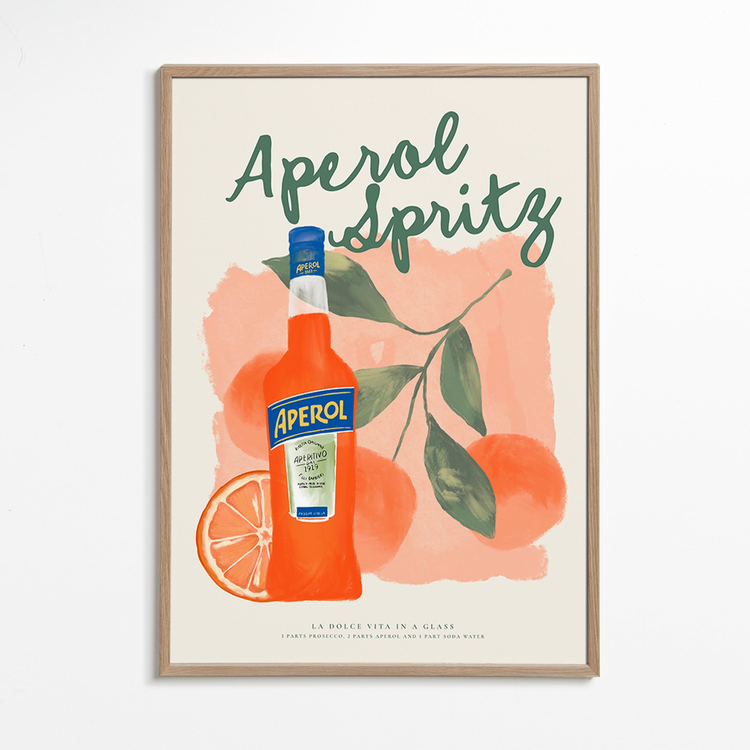 Art de cuisine Aperol Spritz bouteille et oranges