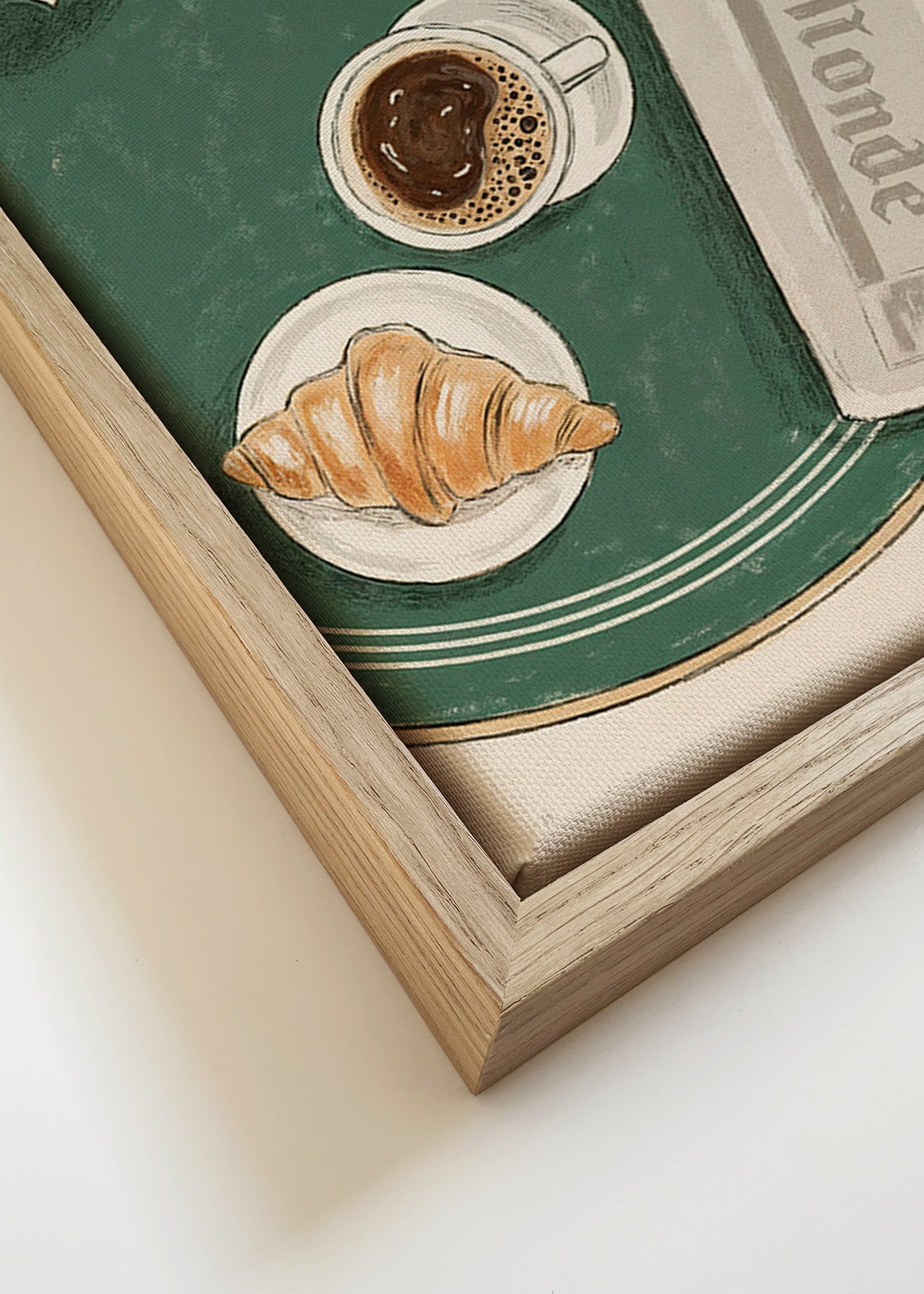 Art de cuisine Café de Flore croissant illustré