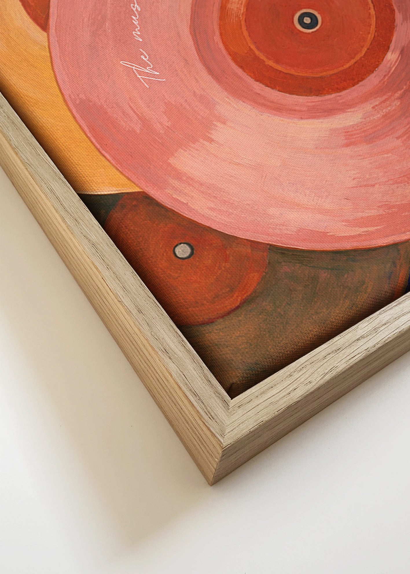 Illustration vinyle rose avec bras de tourne-disque