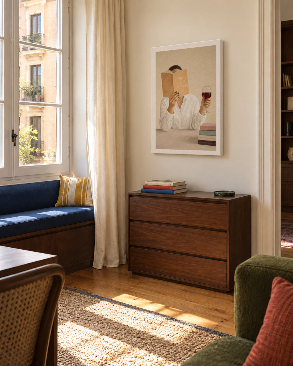 Sorry I Can't, I'm Fully Booked - Unframed canvas in an interior