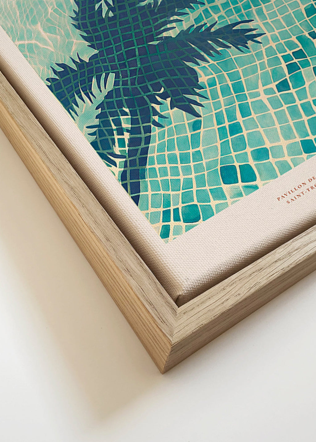 Illustration de piscine ombres de palmiers