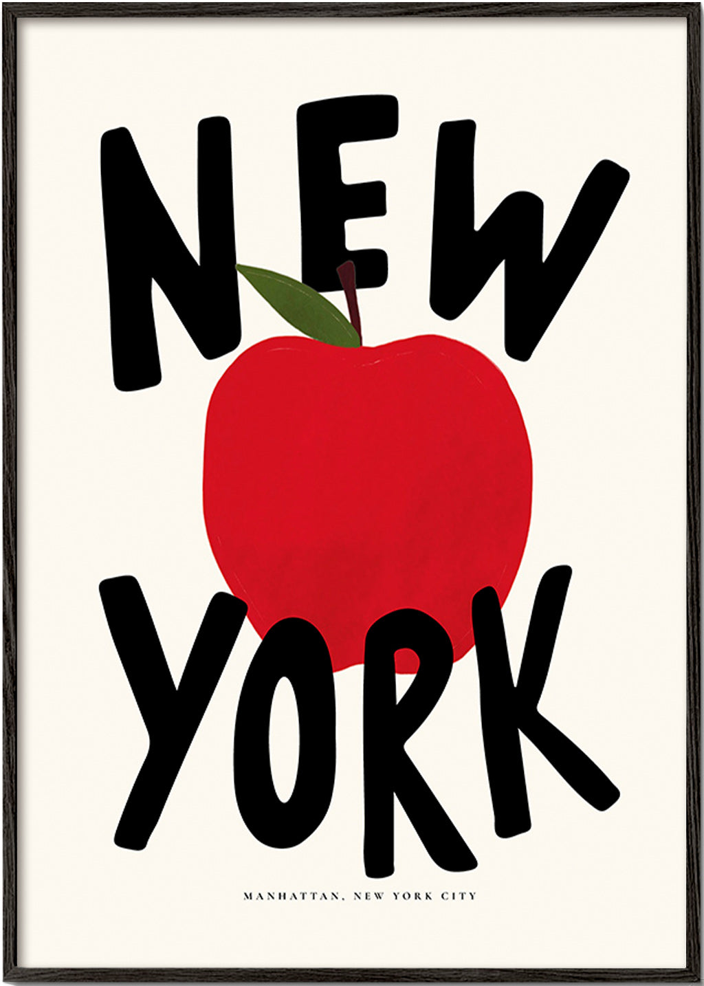 Art de cuisine New York pomme rouge graphique