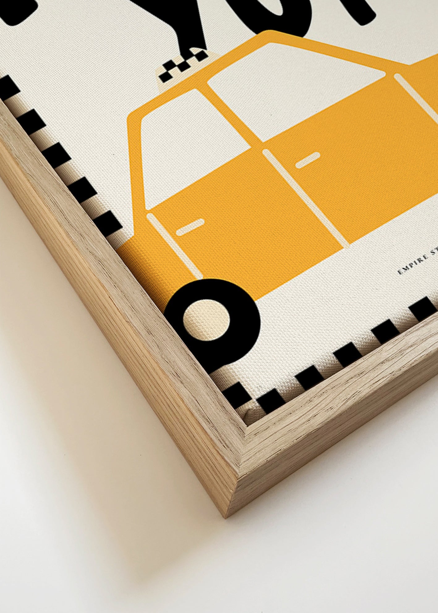 Affiche de ville New York taxi au lettrage audacieux