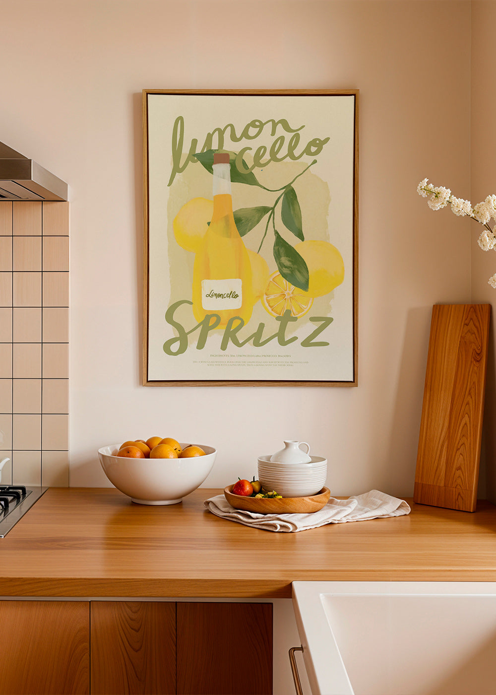 Art de cuisine Limoncello Spritz illustré