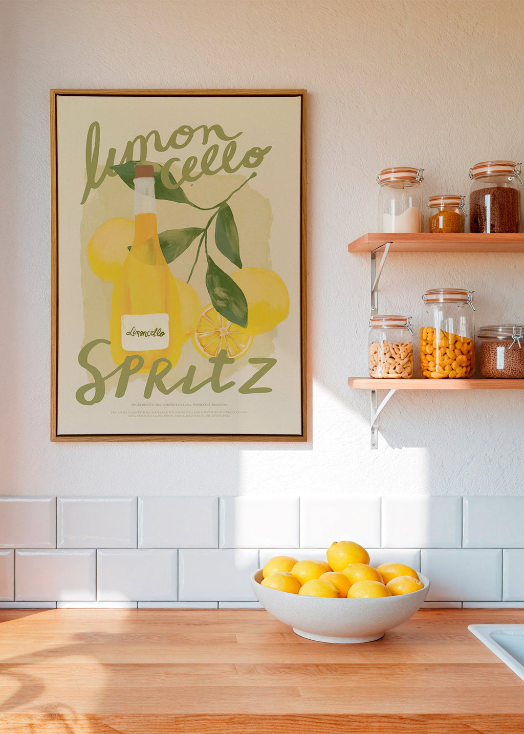Art de cuisine Limoncello Spritz illustré