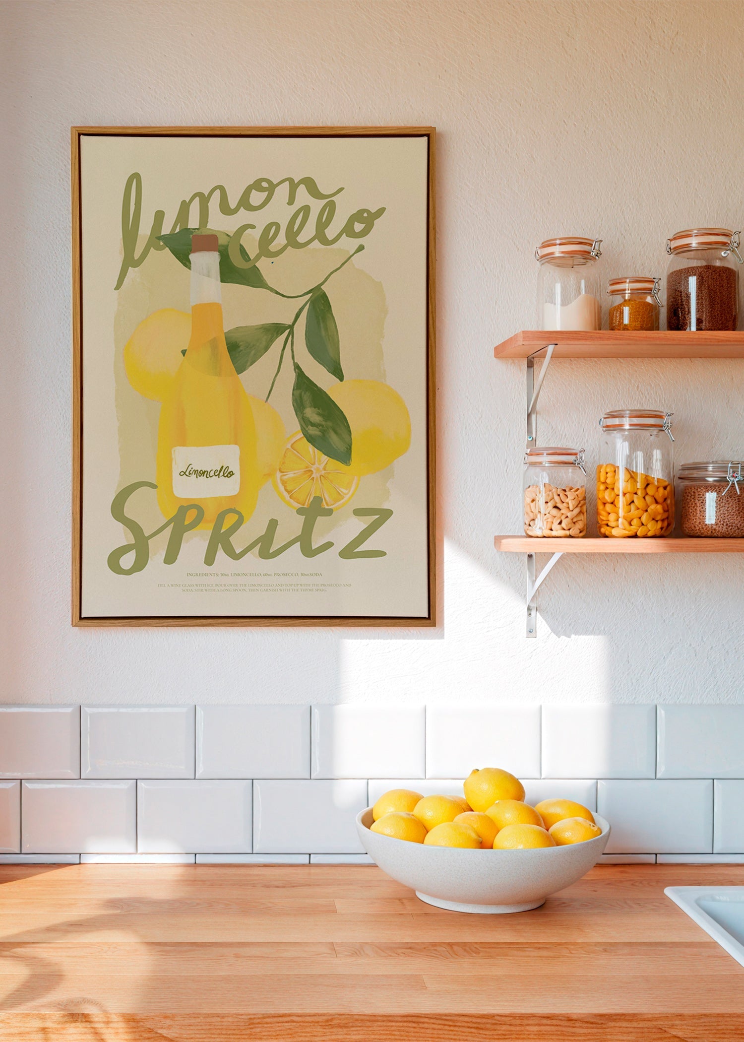 Art de cuisine Limoncello Spritz illustré