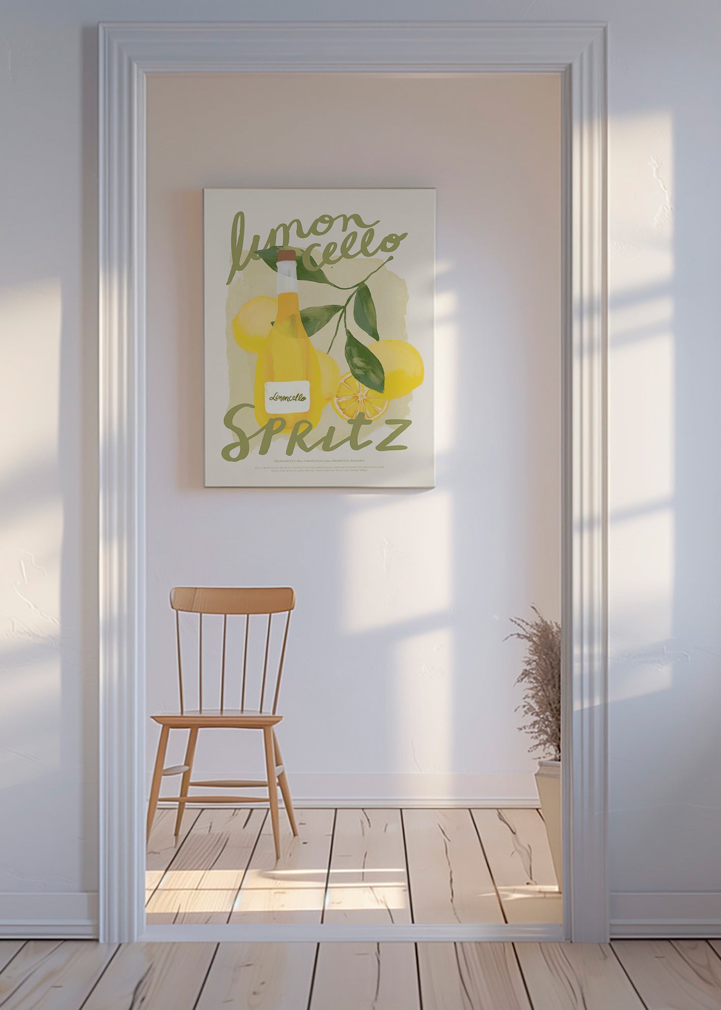 Art de cuisine Limoncello Spritz illustré