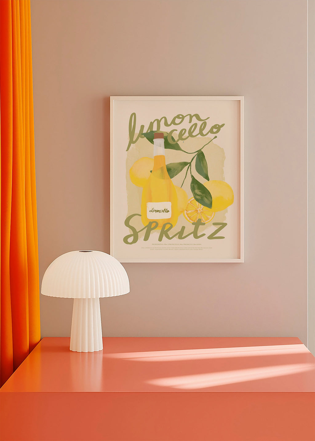 Art de cuisine Limoncello Spritz illustré