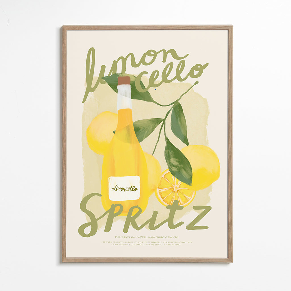 Art de cuisine Limoncello Spritz illustré
