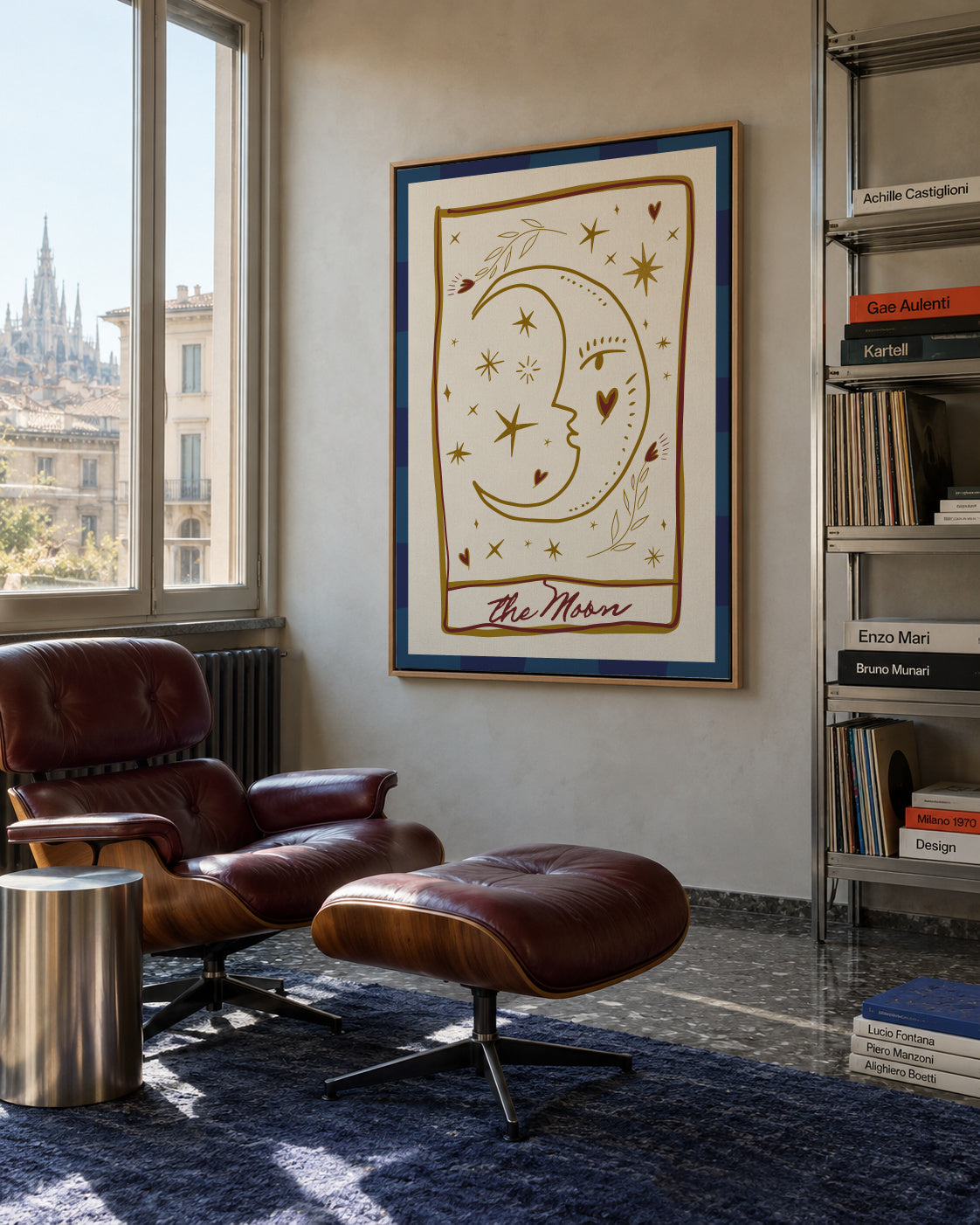 The Moon - Framed canvas in an interior