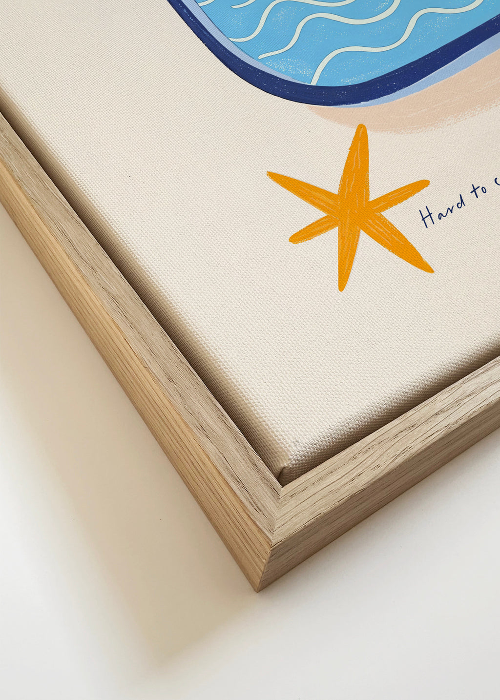 Hard to call it a party without sardines - Framed canvas detail