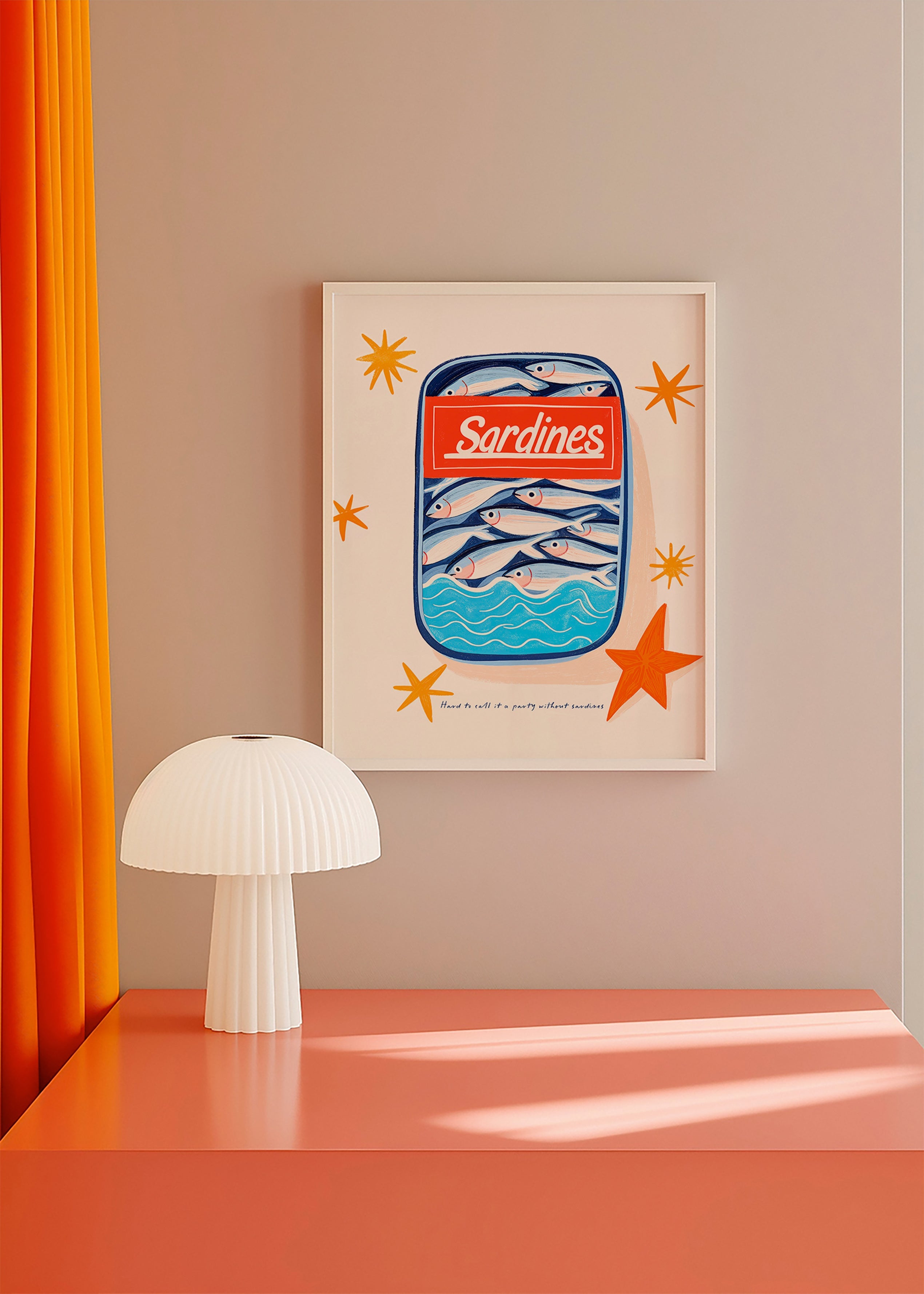 Art de cuisine: boîte de sardines illustrée