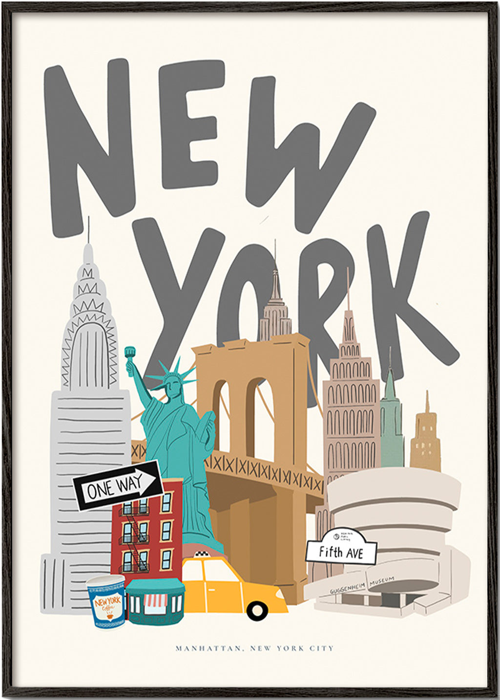 Tableau de voyage: icônes de New York