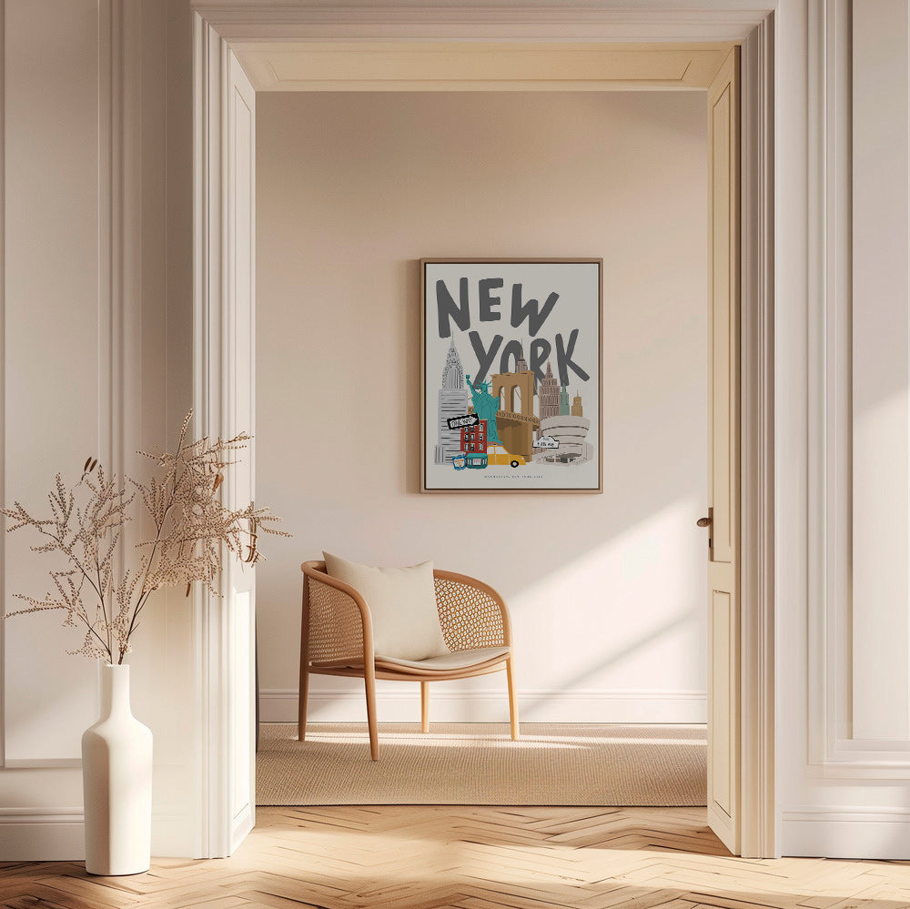 Tableau de voyage: icônes de New York