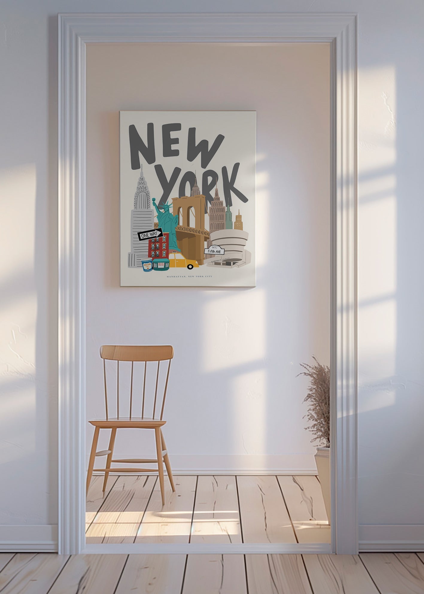 Tableau de voyage: icônes de New York