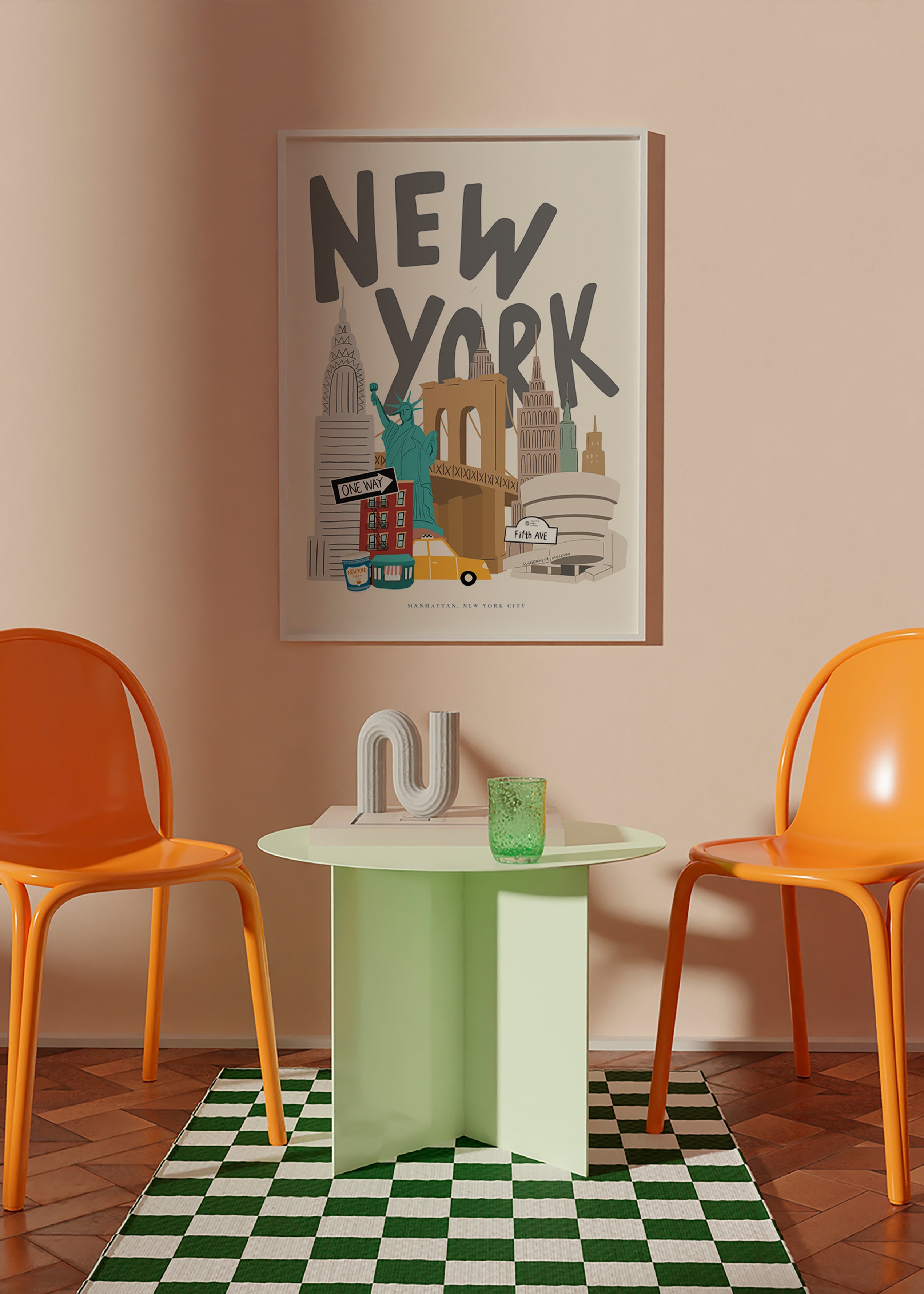 Tableau de voyage: icônes de New York
