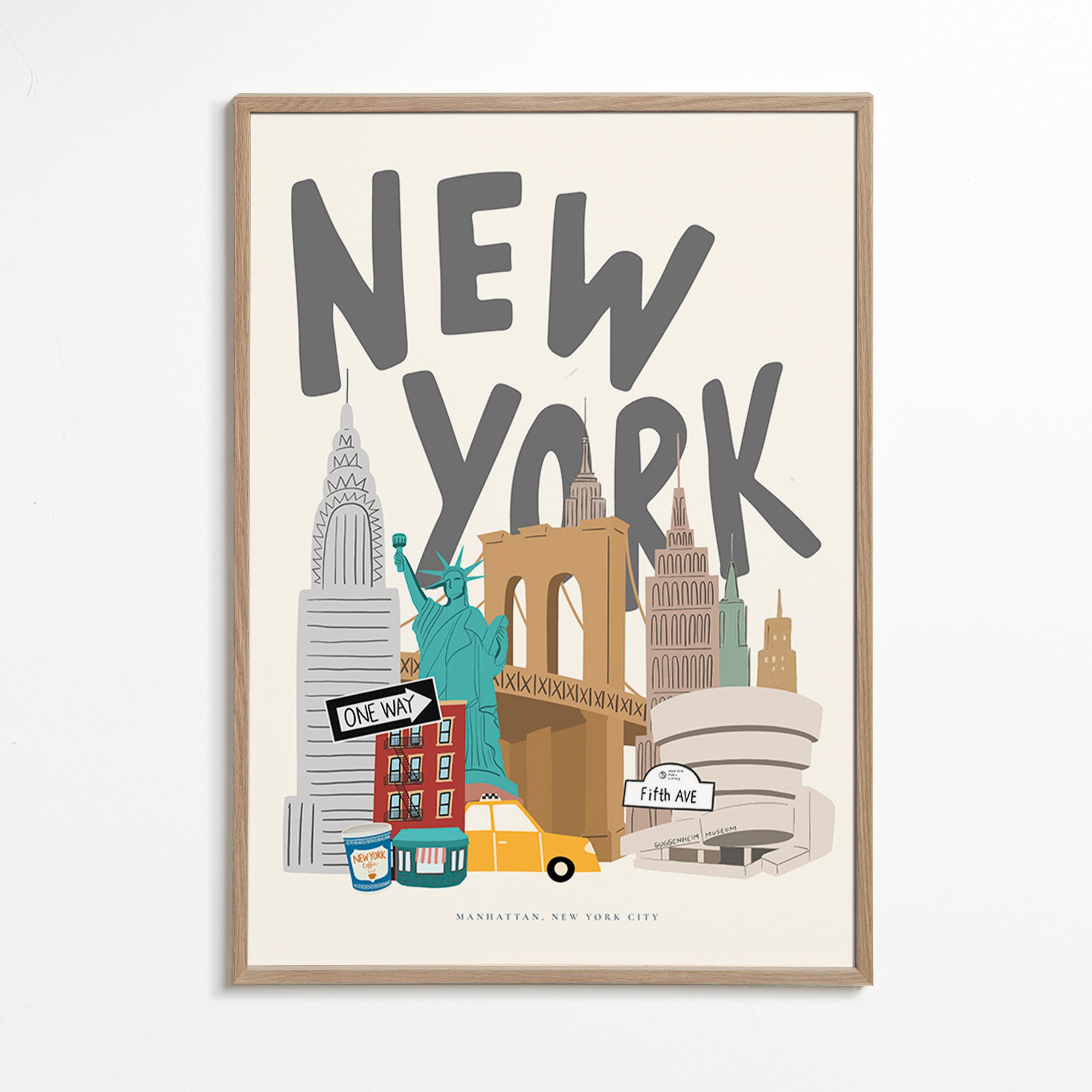 Tableau de voyage: icônes de New York