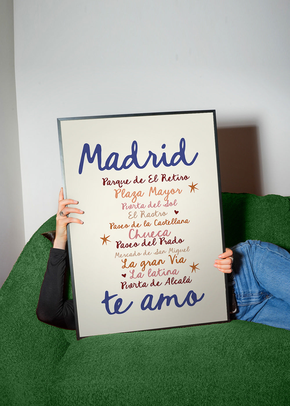 Poster de voyage Madrid lettrage iconique